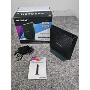 Netgear Nighthawk AC1900 Cable Modem Router Black C7000 WiFi DOCSIS 3.0 ,Tested